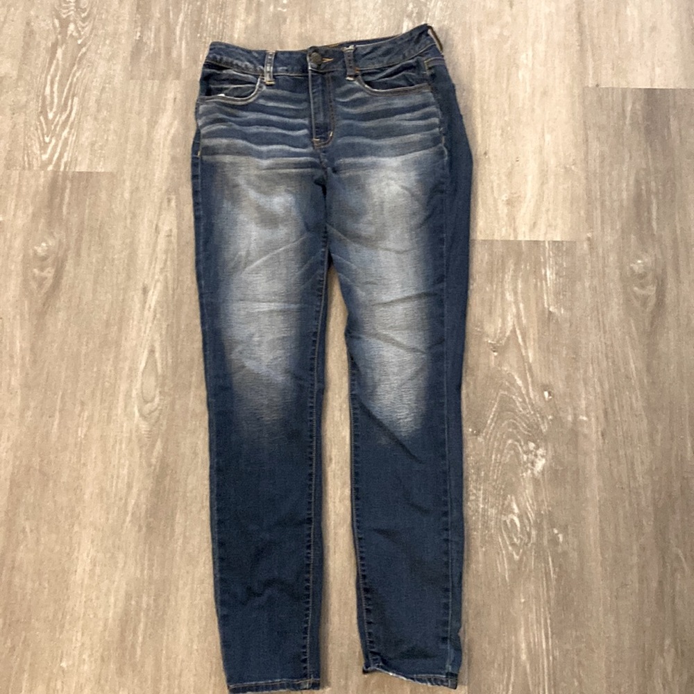 AE hi-rise jeggings dark wash size 8